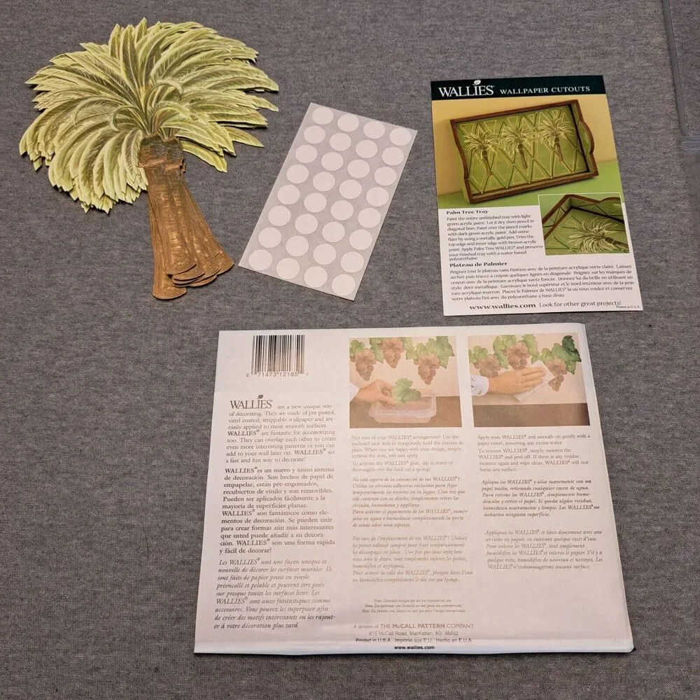 WALLIES WALLPAPER CUTOUTS PALM TREES LIGHTWEIGHT EASY DIY CRAFTY HOME PROJECT